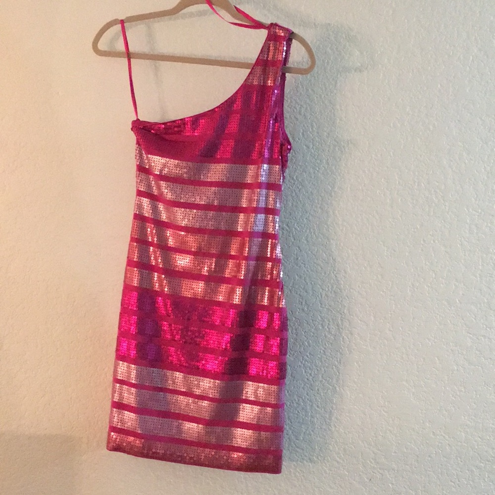 Hot pink cocktail dress